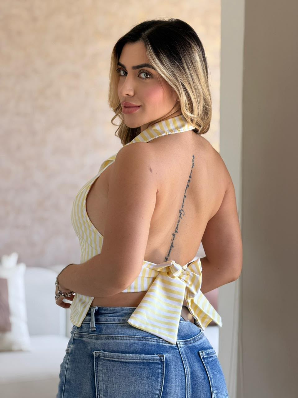 BLUSA HARTER RAYAS