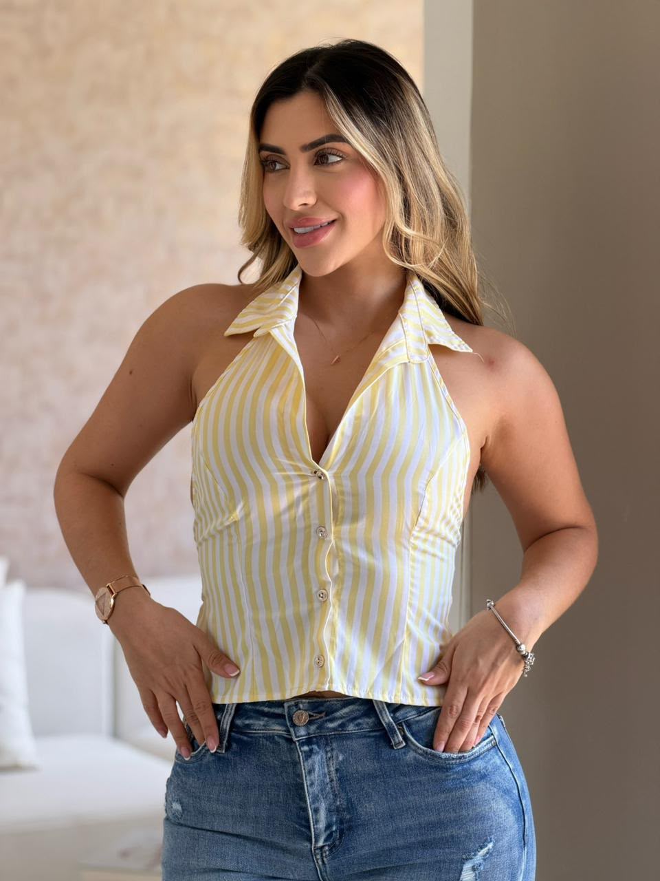 BLUSA HARTER RAYAS