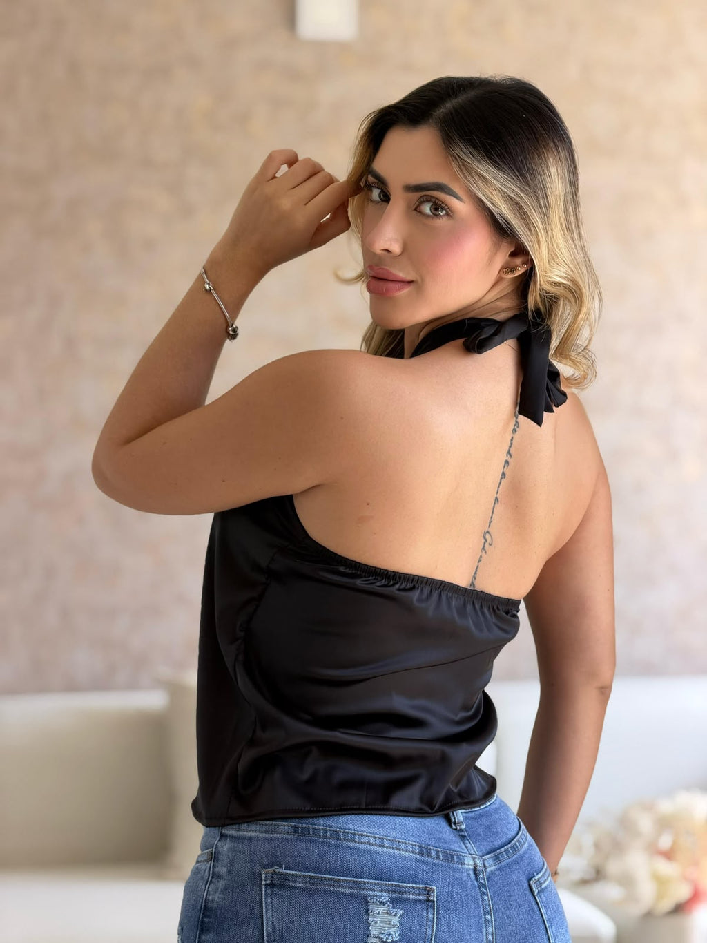 BLUSA SATINADA