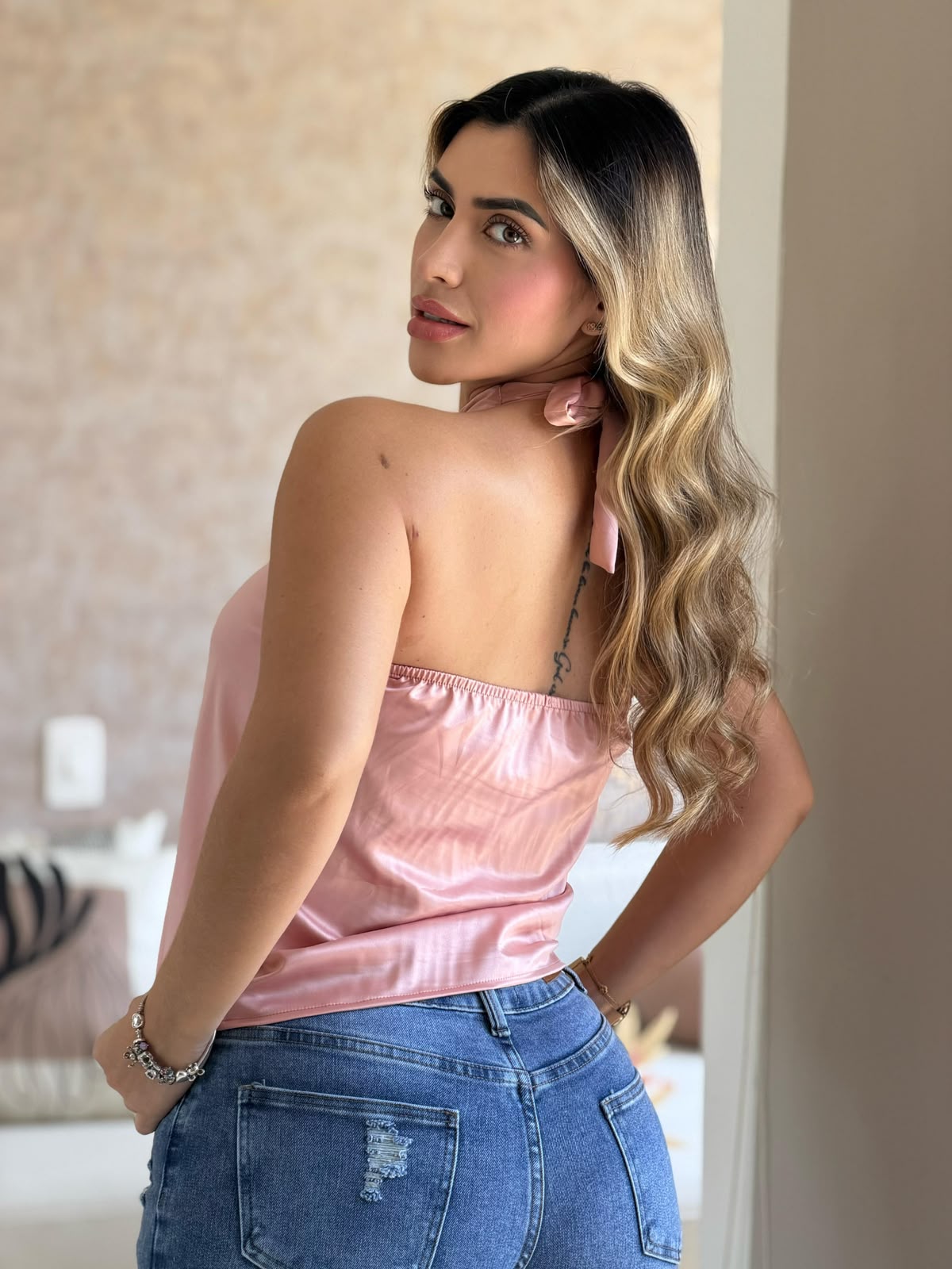 BLUSA SATINADA
