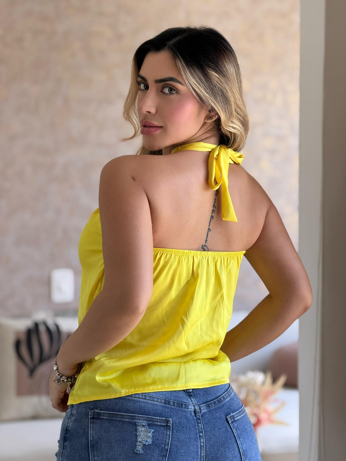 BLUSA SATINADA
