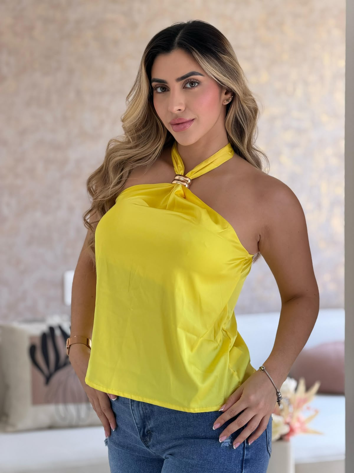 BLUSA SATINADA